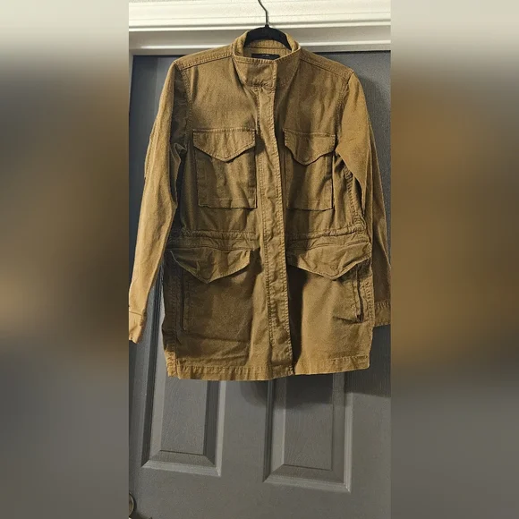 Lucky Brand Women's Green Cargo Military Utility Jacket Size S Button Pockets - Picture 9 of 13